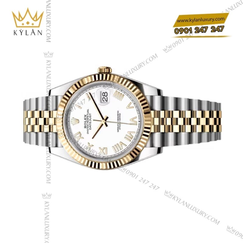 Đồng hồ Rolex Datejust 41 trắng La Mã 126333-0026