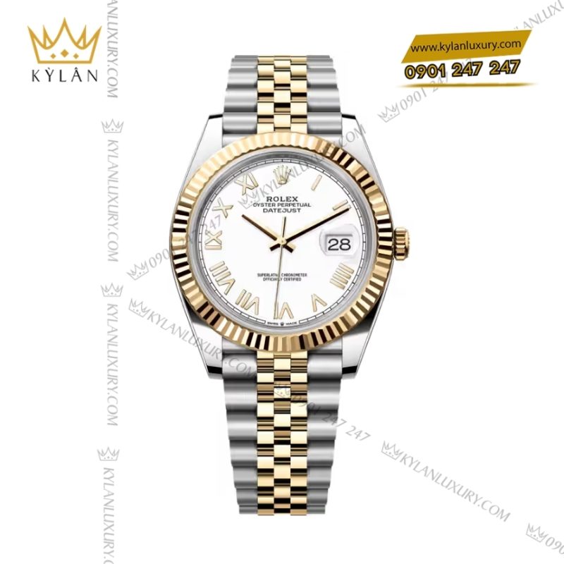 Đồng hồ Rolex Datejust 41 trắng La Mã 126333-0026