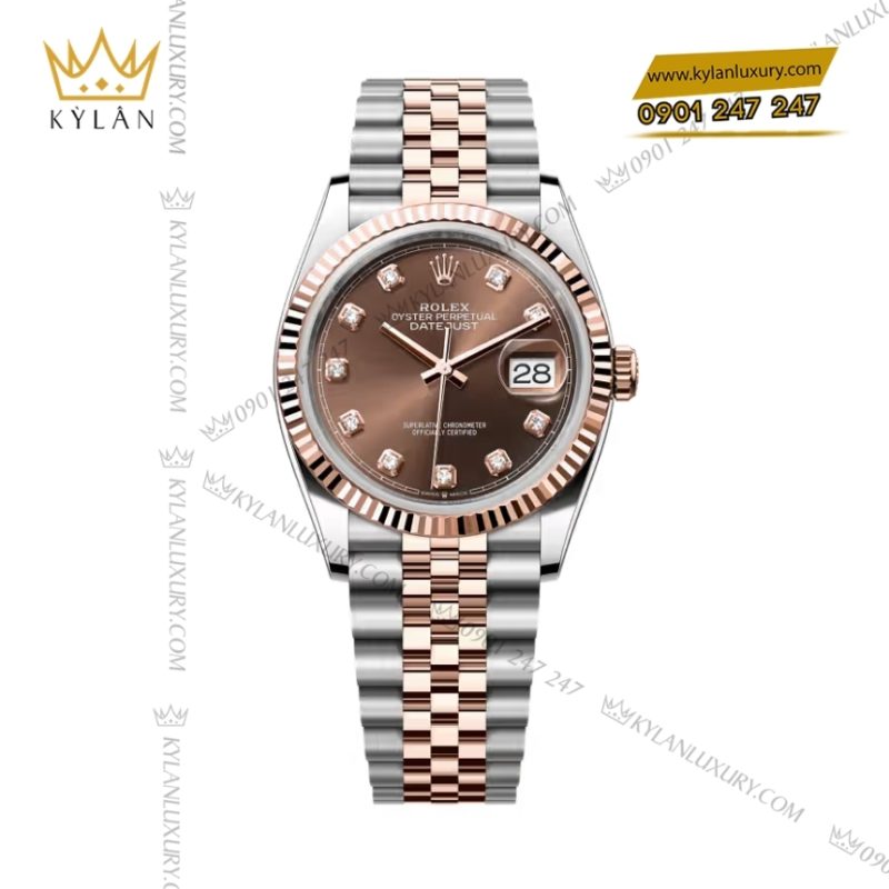 Đồng hồ Rolex Datejust 36 mặt chocolate cọc kim 126231-0053