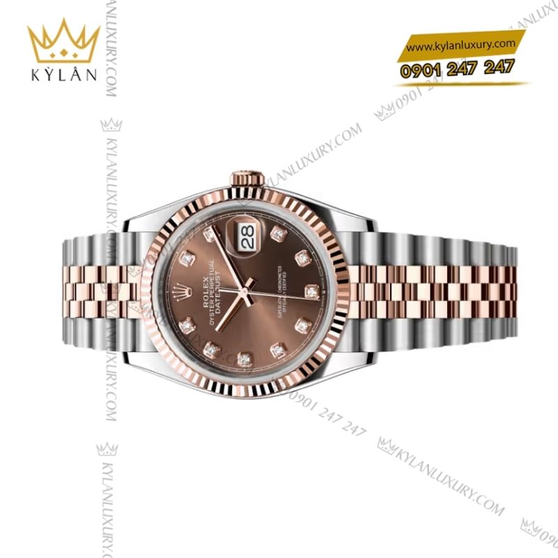 Đồng hồ Rolex Datejust 36 mặt chocolate cọc kim 126231-0053
