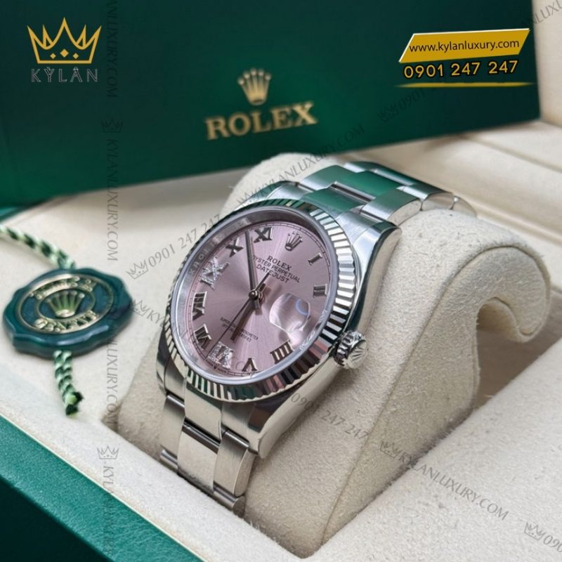 Đồng hồ Rolex Datejust 36 mặt hồng La Mã 126234-0032