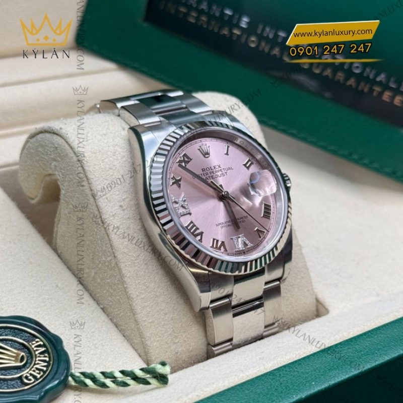 Đồng hồ Rolex Datejust 36 mặt hồng La Mã 126234-0032