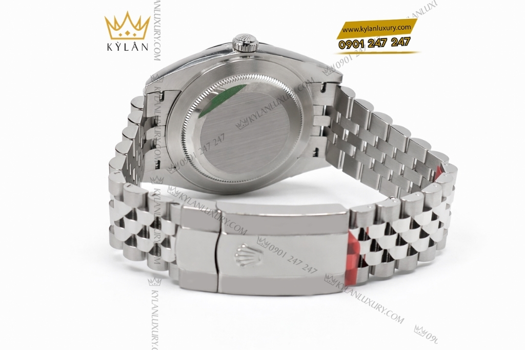Kỳ Lân Luxury rolex datejust 41 126300 0002 mat xanh da quang 6 Đồng hồ Rolex Datejust 41 mặt xanh dương cọc dạ quang 126300-0002