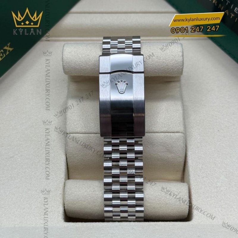 Đồng hồ Rolex Datejust 41 mặt trắng cọc dạ quang 126300-0006