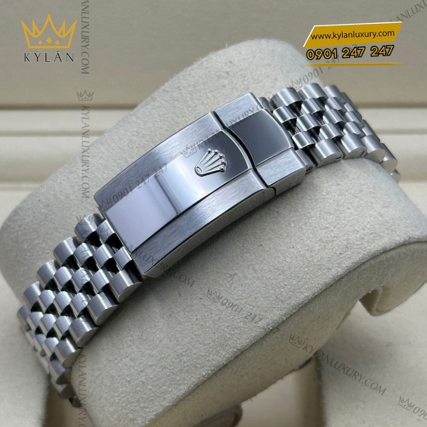 Kỳ Lân Luxury rolex datejust 41 126300 0016 trang la ma 2 Đồng hồ Rolex Datejust 41 mặt trắng La Mã 126300-0016