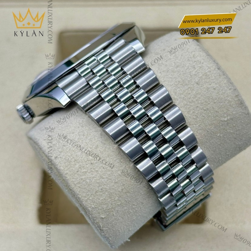 Kỳ Lân Luxury rolex datejust 41 126300 0016 trang la ma 6 Đồng hồ Rolex Datejust 41 mặt trắng La Mã 126300-0016