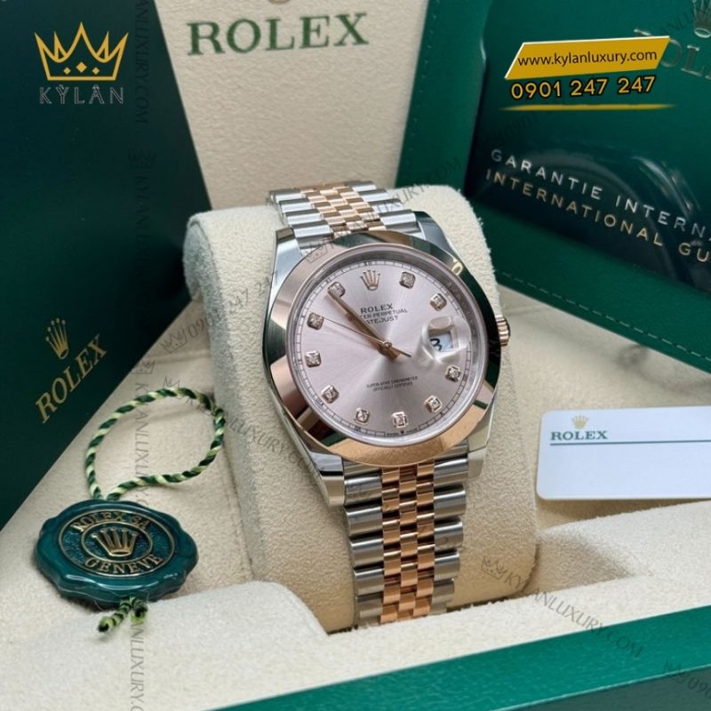 Đồng hồ Rolex Datejust 41 mặt sundust cọc kim 126301-0008