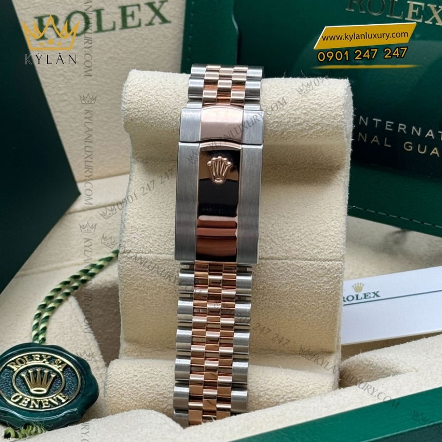 Kỳ Lân Luxury rolex datejust 41 126301 0008 sundust kim cuong 6 Đồng hồ Rolex Datejust 41 mặt sundust cọc kim 126301-0008