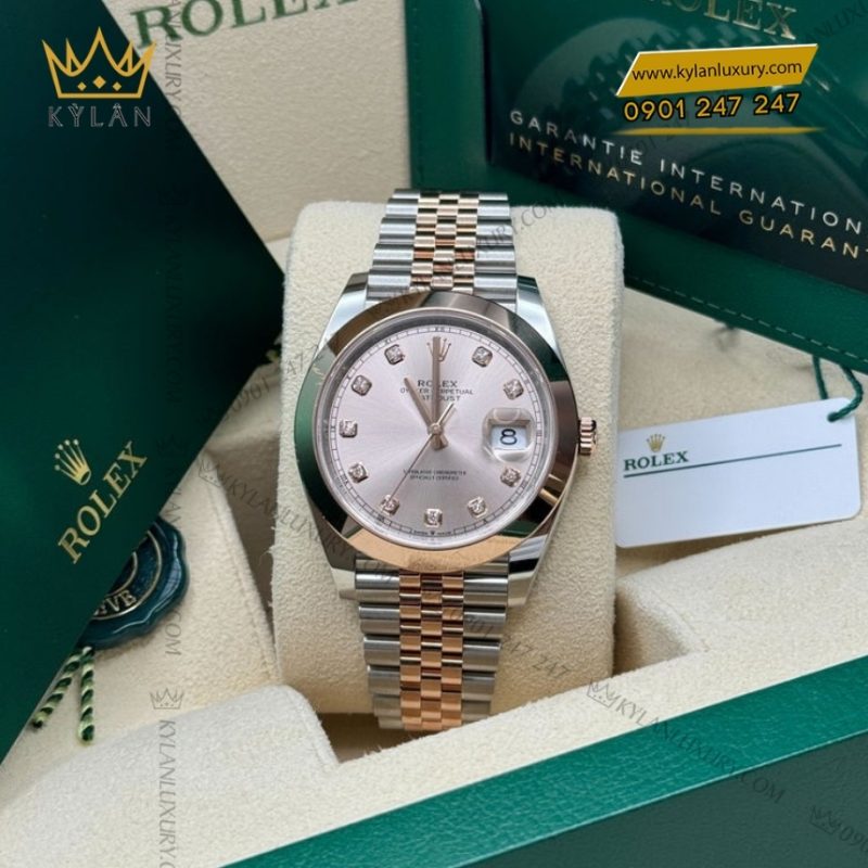 Đồng hồ Rolex Datejust 41 mặt sundust cọc kim 126301-0008
