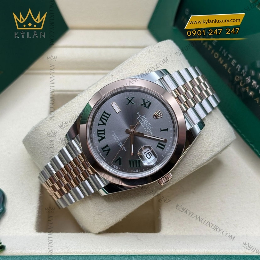 Kỳ Lân Luxury rolex datejust 41 126301 0016 wimbledon 5 Đồng hồ Rolex Datejust 41 Wimbledon 126301-0016