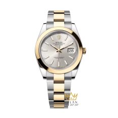 Đồng hồ Rolex Datejust 41 mặt bạc cọc dạ quang 126303-0001