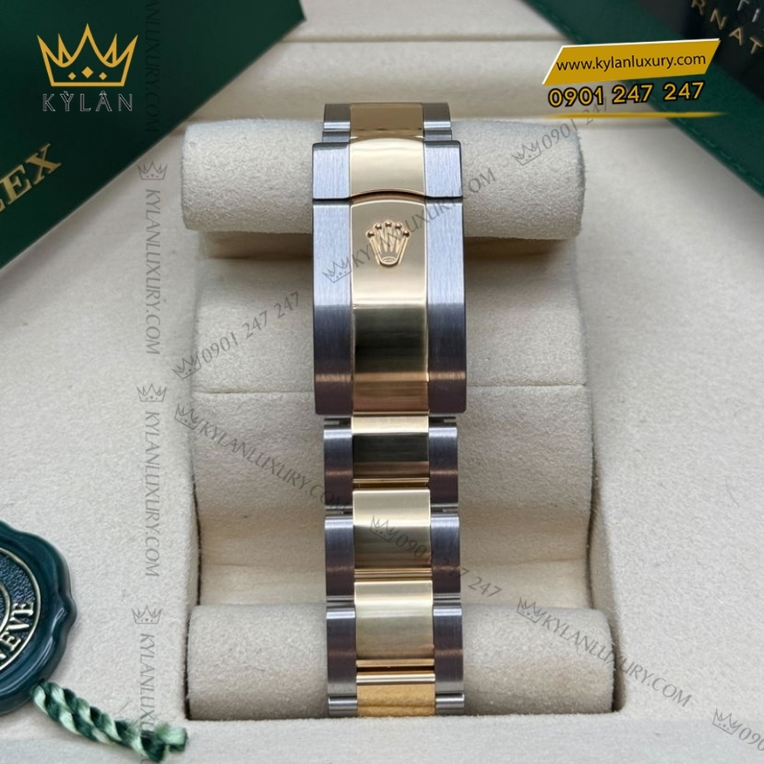 Kỳ Lân Luxury rolex datejust 41 126303 0001 mat bac da quang 5 Đồng hồ Rolex Datejust 41 mặt bạc cọc dạ quang 126303-0001