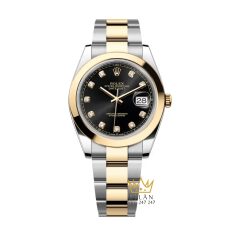 Đồng hồ Rolex Datejust 41 mặt đen cọc kim cương 126303-0005