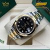 Đồng hồ Rolex Datejust 41 mặt đen cọc kim cương 126303-0005