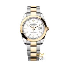 Đồng hồ Rolex Datejust 41 mặt trắng cọc dạ quang 126303-0015