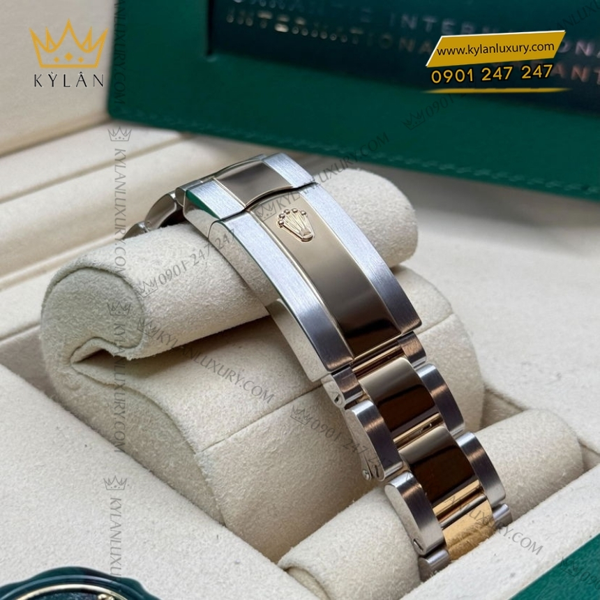 Kỳ Lân Luxury rolex datejust 41 126303 0015 mat trang da quang 2 Đồng hồ Rolex Datejust 41 mặt trắng cọc dạ quang 126303-0015
