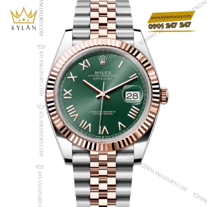 Đồng hồ Rolex Datejust 41 mặt số xanh mint 126331-0022