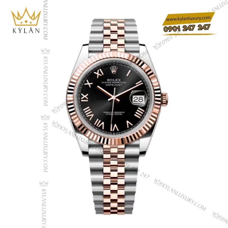 Đồng hồ Rolex Datejust 41 mặt đen La Mã 126331-0024