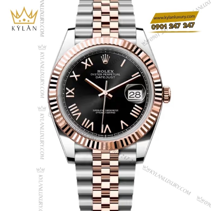 Đồng hồ Rolex Datejust 41 mặt đen La Mã 126331-0024