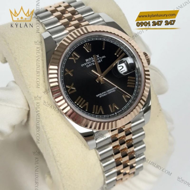 Đồng hồ Rolex Datejust 41 mặt đen La Mã 126331-0024