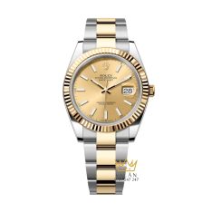 Đồng hồ Rolex Datejust 41 mặt champagne cọc dạ quang 126333-0009