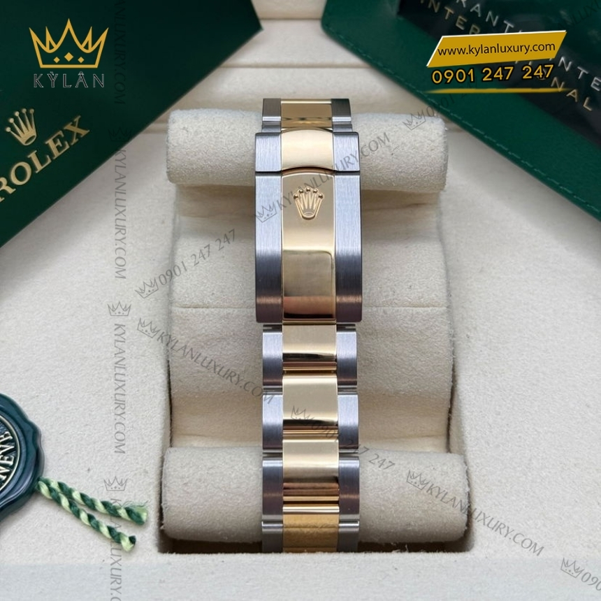 Kỳ Lân Luxury rolex datejust 41 126333 0009 champagne coc da quang 2 Đồng hồ Rolex Datejust 41 mặt champagne cọc dạ quang 126333-0009