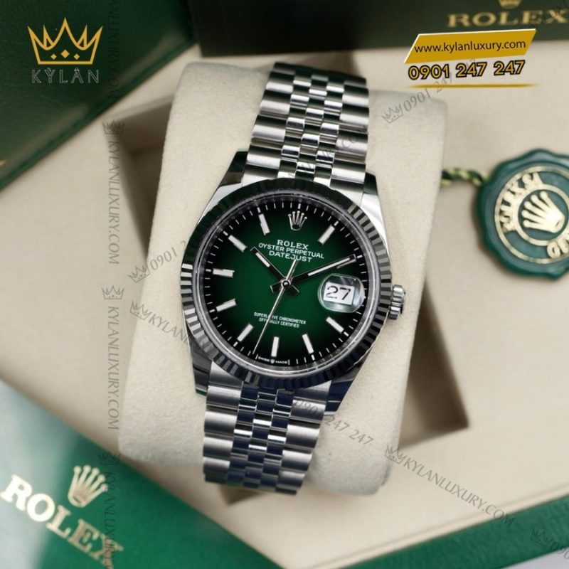 Đồng hồ Rolex Datejust 41 mặt xanh ombré 126334-0034