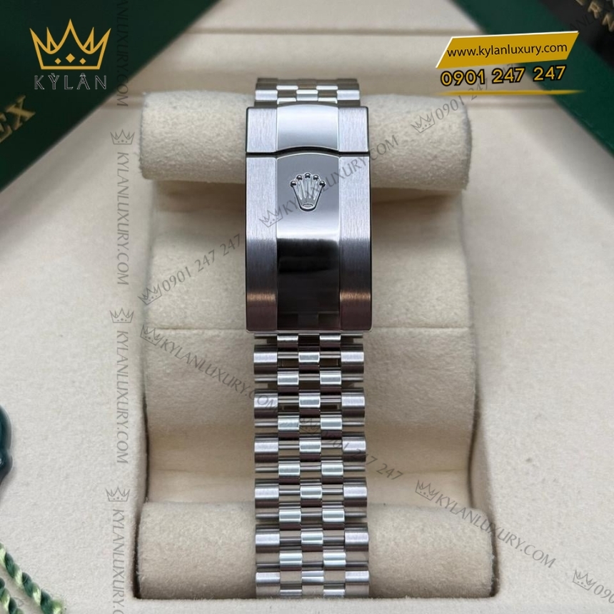 Kỳ Lân Luxury rolex datejust 41 126334 0036 trang la ma 9 Đồng hồ Rolex Datejust 41 mặt trắng La Mã 126334-0036