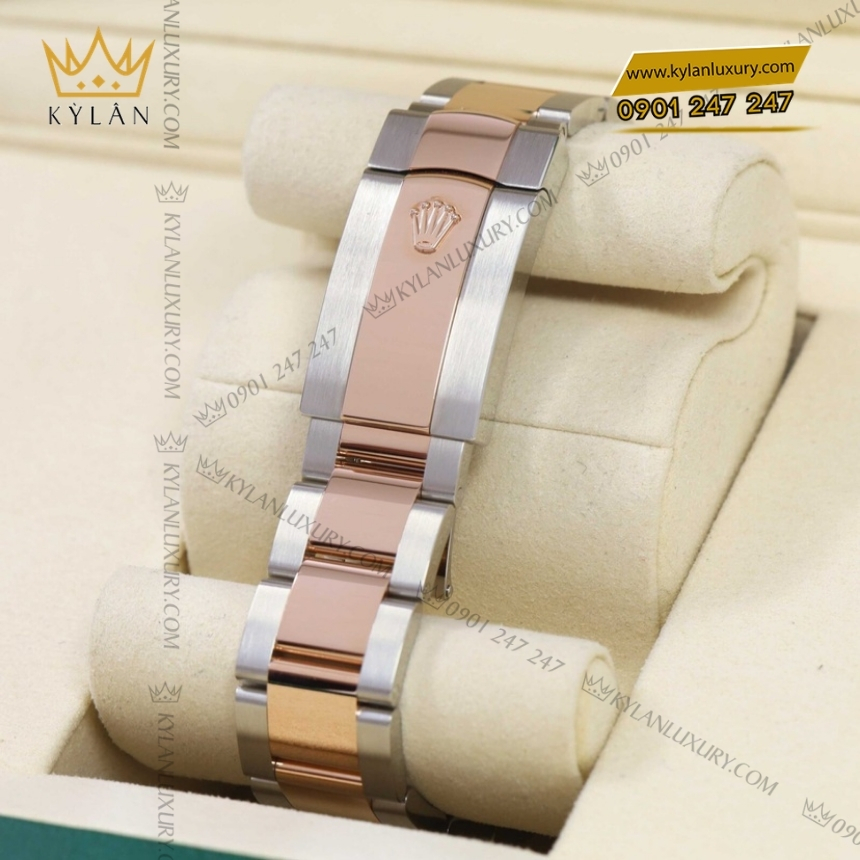 Kỳ Lân Luxury rolex datejust 41 choco kim cuong 126301 0003 2 Đồng hồ Rolex Datejust 41 chocolate cọc kim cương 126301-0003