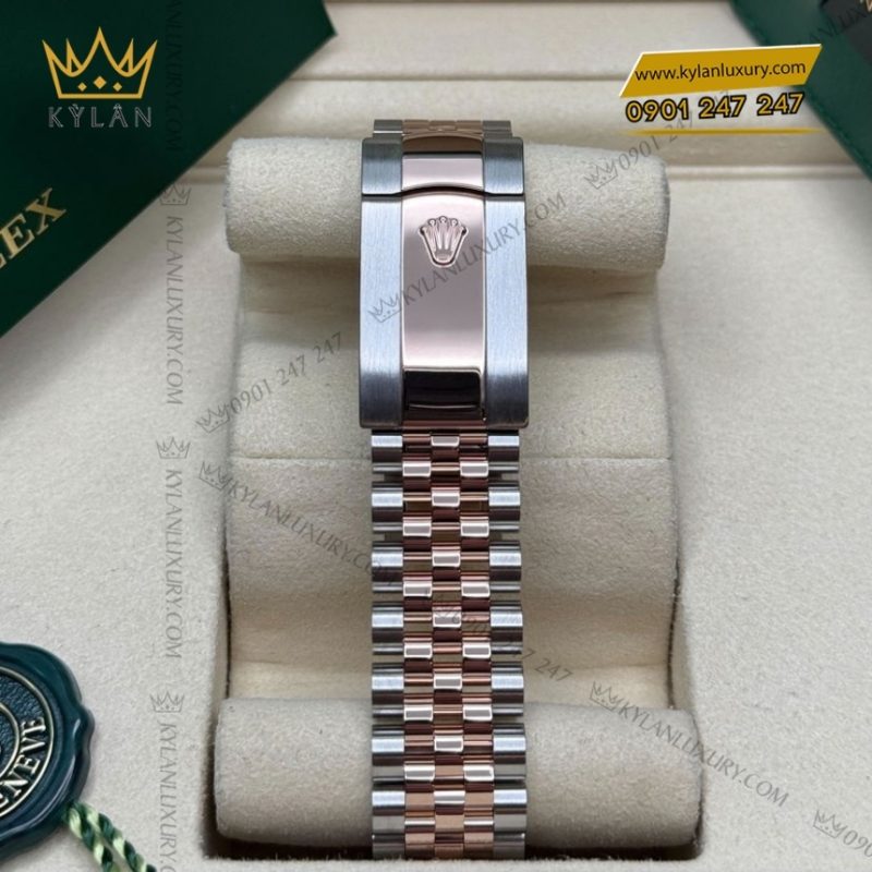 Đồng hồ Rolex Datejust 41 mặt chocolate cọc dạ quang 126301-0002