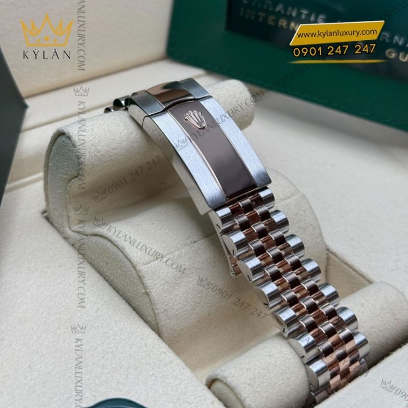 Đồng hồ Rolex Datejust 41 mặt chocolate cọc dạ quang 126301-0002