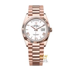 Đồng hồ Rolex Day Date mặt số trắng La Mã 128235-0070