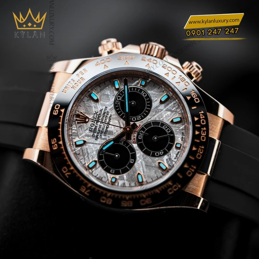 Kỳ Lân Luxury rolex daytona cosmograph 116515ln 0055 thien thach 9 Đồng hồ Rolex Cosmograph Daytona thiên thạch 116515LN-0055