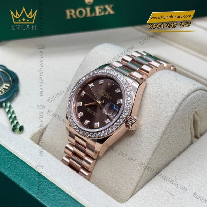 Đồng hồ Rolex Lady Datejust chocolate cọc kim 279135RBR-0017