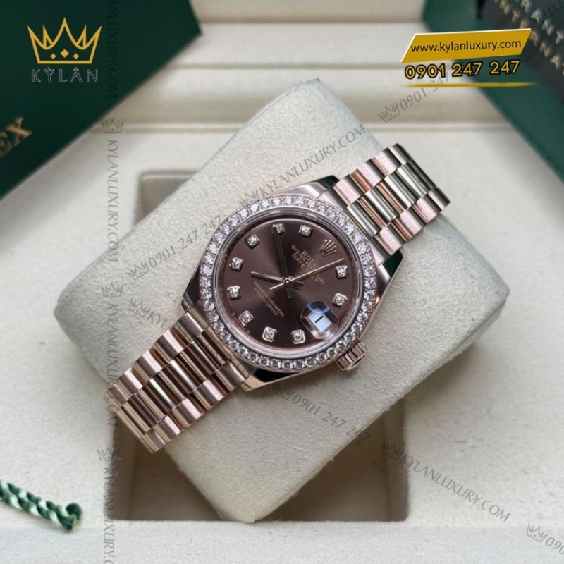 Đồng hồ Rolex Lady Datejust chocolate cọc kim 279135RBR-0017