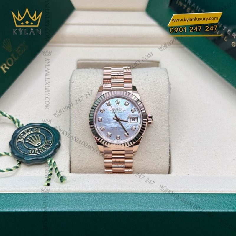 Đồng hồ Rolex Lady Datejust xà cừ cọc kim 279175-0017