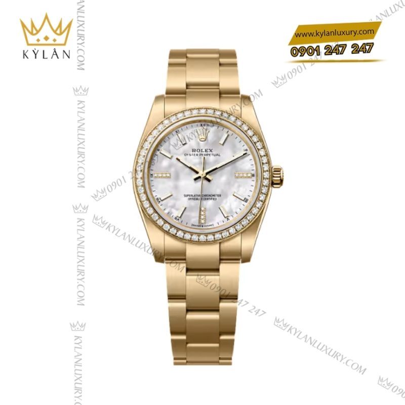 Đồng hồ Rolex Oyster Perpetual xà cừ kim cương 124248RBR-0001