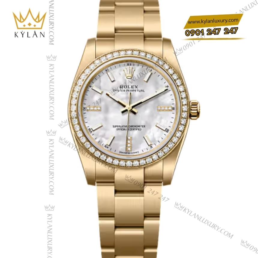 Kỳ Lân Luxury rolex oyster perpetual 124248rbr 0001 xa cu 4 Đồng hồ Rolex Oyster Perpetual xà cừ kim cương 124248RBR-0001