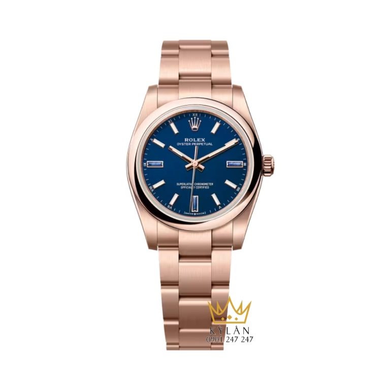 Đồng hồ Rolex Oyster Perpetual 34 mặt số đá xanh 124205-0002