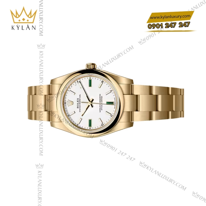Kỳ Lân Luxury rolex oyster perpetual 34 124208 0002 mat so trang 3 Đồng hồ Rolex Oyster Perpetual 34 mặt số trắng 124208-0002