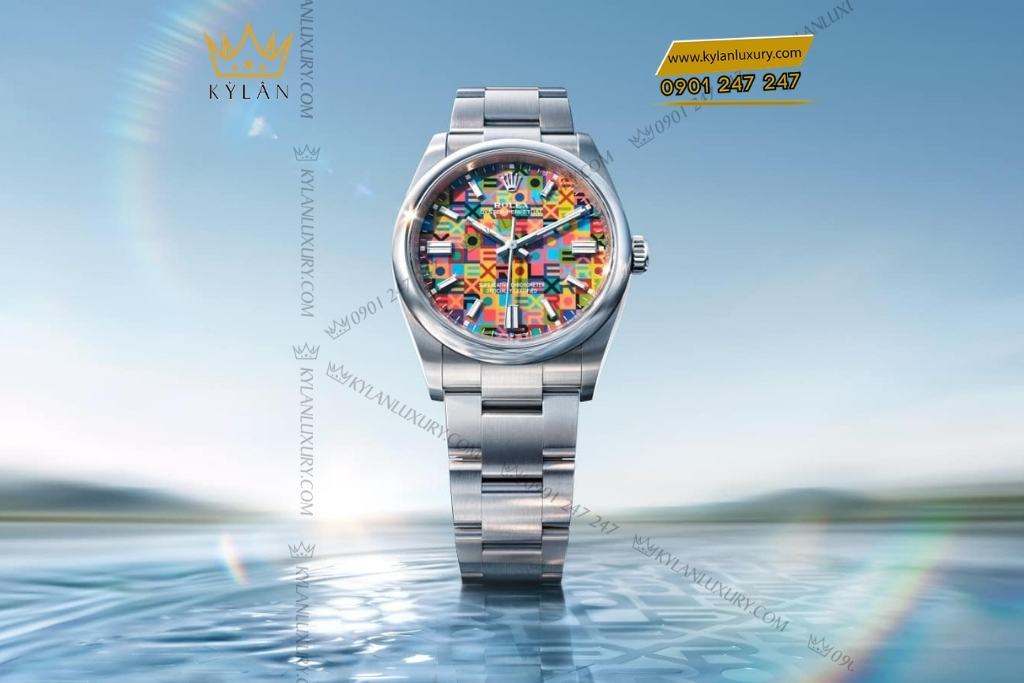 Kỳ Lân Luxury rolex oyster perpetual 41 134300 0010 mat so jubilee 2 Đồng hồ Rolex Oyster Perpetual 41 mặt số Jubilee đa sắc 134300-0010