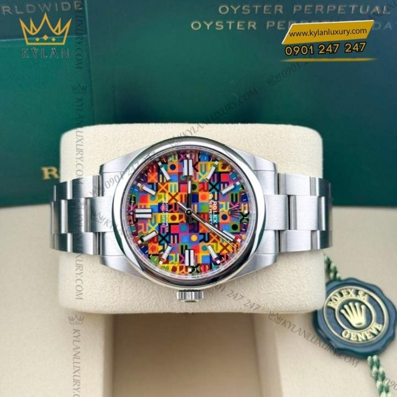 Đồng hồ Rolex Oyster Perpetual 41 mặt số Jubilee đa sắc 134300-0010