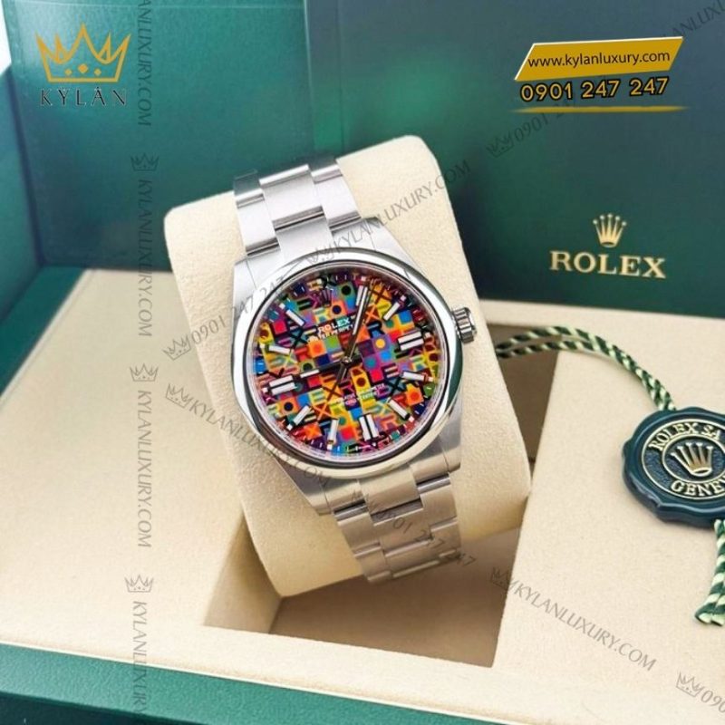 Đồng hồ Rolex Oyster Perpetual 41 mặt số Jubilee đa sắc 134300-0010