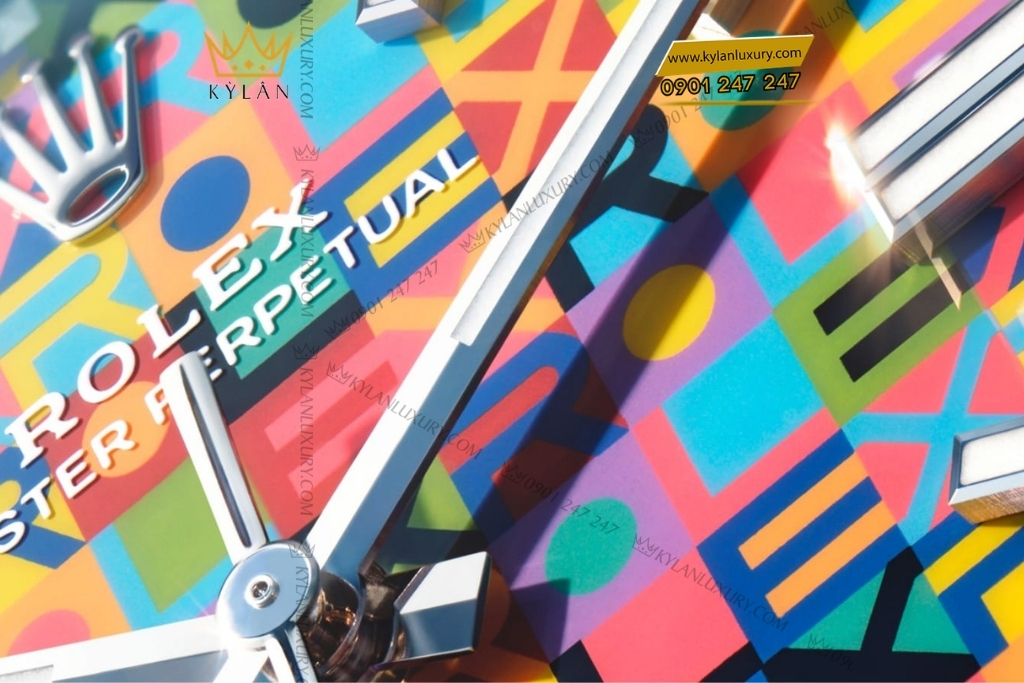 Kỳ Lân Luxury rolex oyster perpetual 41 134300 0010 mat so jubilee 6 Đồng hồ Rolex Oyster Perpetual 41 mặt số Jubilee đa sắc 134300-0010