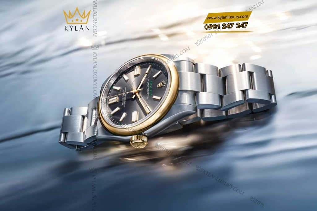 Kỳ Lân Luxury rolex oyster perpetual 41 134303 0001 mat xam 2 Đồng hồ Rolex Oyster Perpetual 41 xám đá phiến 134303-0001