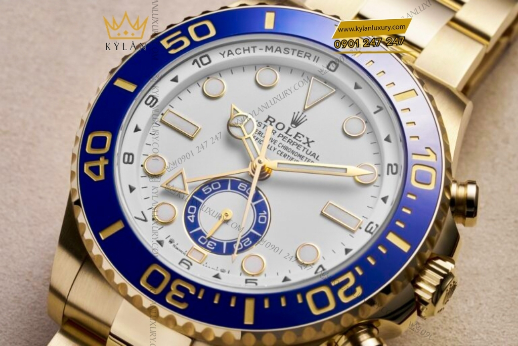 Kỳ Lân Luxury rolex yacht master ii 126688 0001 vang vang 3 1 Đồng hồ Rolex Yacht-Master II vàng vàng 126688-0001