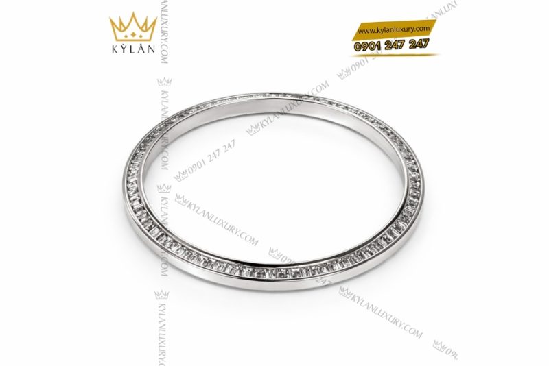 Vành bezel Rolex vàng trắng kim cương vuông 36mm