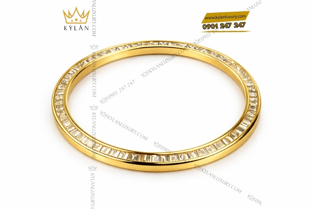 Kỳ Lân Luxury vanh bezel rolex vang vang kim cuong vuong 36mm 4 Vành bezel Rolex vàng vàng kim cương vuông 36mm