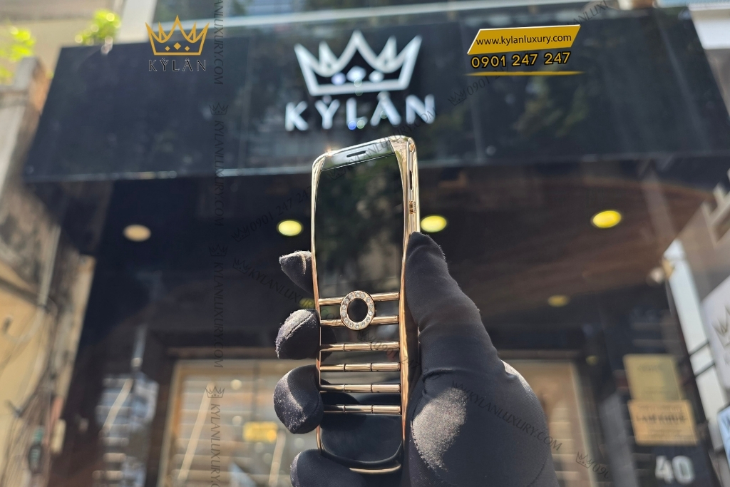 Kỳ Lân Luxury xor x2 vang hong dinh kim cuong 13 Điện thoại XOR X2 vàng hồng đính kim cương