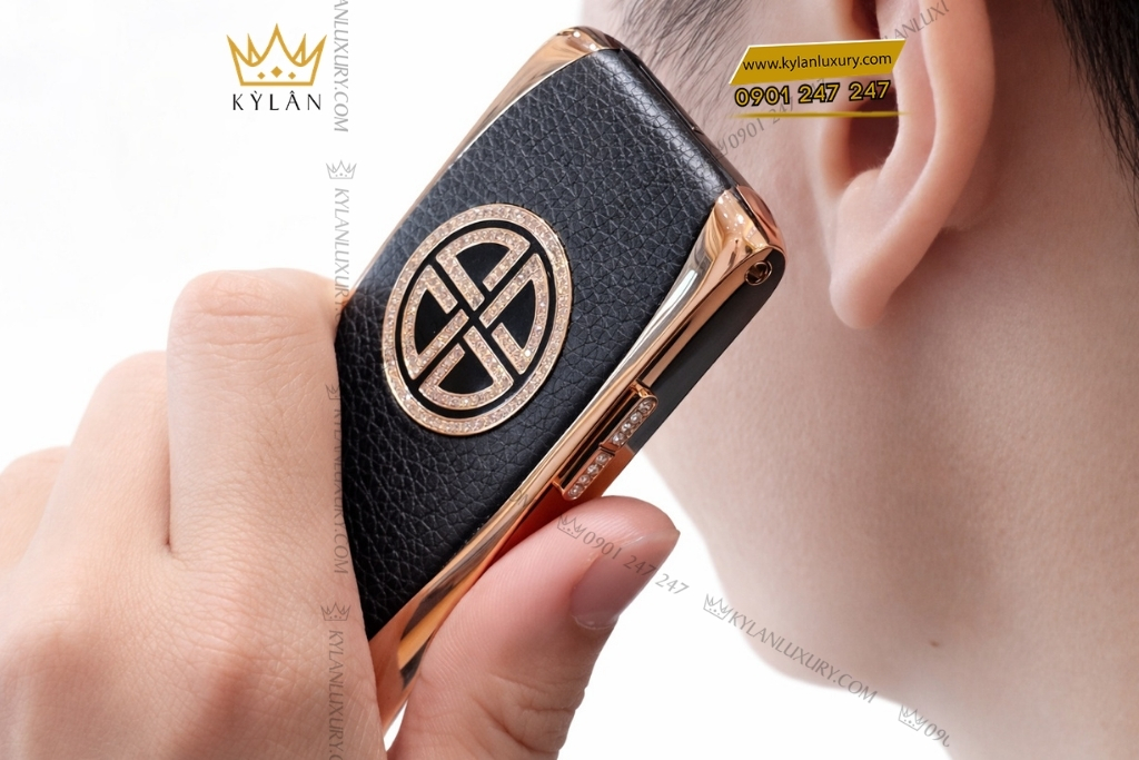 Kỳ Lân Luxury xor x2 vang hong dinh kim cuong 3 Điện thoại XOR X2 vàng hồng đính kim cương